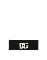 Cashmere jacquard headband with DG logo - | Dolce & Gabbana