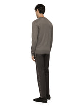 Silk round-neck sweater with DG hardware - | Dolce & Gabbana