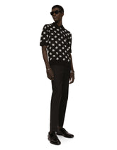 Technical jacquard polo-shirt with DG detailing - | Dolce & Gabbana