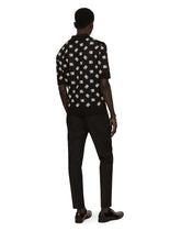 Technical jacquard polo-shirt with DG detailing - | Dolce & Gabbana