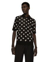Technical jacquard polo-shirt with DG detailing - | Dolce & Gabbana