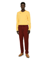 Wool round-neck sweater with DG hardware - | Dolce & Gabbana