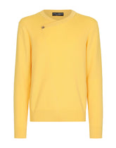 Wool round-neck sweater with DG hardware - | Dolce & Gabbana