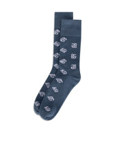 Stretch cotton jacquard socks with DG Monogram - | Dolce & Gabbana