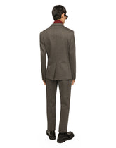 High-neck wool sweater with logo plaque - | Dolce & Gabbana