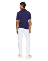 Wool polo-shirt with branded tag - | Dolce & Gabbana