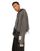 Washed cotton and linen granddad-neck sweater - | Dolce & Gabbana