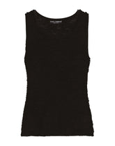 Technical linen knit singlet - | Dolce & Gabbana