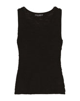 Technical linen knit singlet - | Dolce & Gabbana