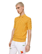 3D-diamond silk jacquard polo-shirt - | Dolce & Gabbana