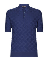 3D check silk jacquard polo-shirt - | Dolce & Gabbana