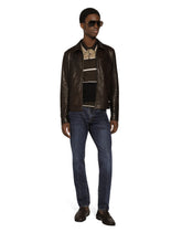 Striped silk polo-shirt with DG embroidery - | Dolce & Gabbana