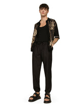 Coin print polo shirt with panel - | Dolce & Gabbana