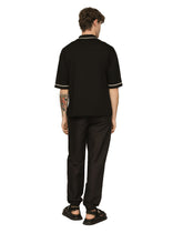 Coin print polo shirt with panel - | Dolce & Gabbana