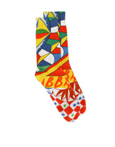 Carretto-print cotton socks - | Dolce & Gabbana