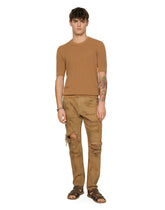 Cotton sweater with logo label - | Dolce & Gabbana