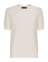 Cotton sweater with logo label - | Dolce & Gabbana