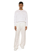 Cotton jacquard sweater with all-over jacquard DG - | Dolce & Gabbana