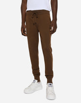 Jogging pants in wool and cashmere knit - | Dolce & Gabbana