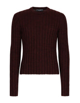 Ribbed wool round-neck sweater - | Dolce & Gabbana