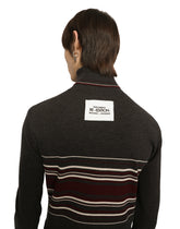 Wool turtle-neck sweater with contrasting stripes - | Dolce & Gabbana