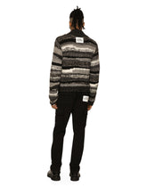 Wool sweater with contrasting uneven stripes - | Dolce & Gabbana