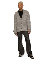 Alpaca wool and cotton cable-knit cardigan - | Dolce & Gabbana