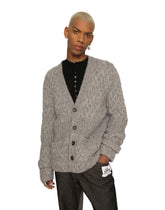 Alpaca wool and cotton cable-knit cardigan - | Dolce & Gabbana
