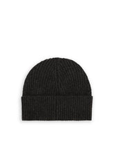 CASHMERE WOOL KNITTED HAT WITH BRANDED LABEL - | Dolce & Gabbana