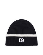 Knit cotton beanie - | Dolce & Gabbana
