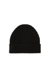Knit cashmere and wool hat with DGVIB3 patch - | Dolce & Gabbana