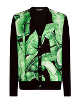 Banana-tree-print silk cardigan - | Dolce & Gabbana
