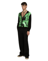 Banana-tree-print silk cardigan - | Dolce & Gabbana