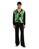 Banana-tree-print silk cardigan - | Dolce & Gabbana