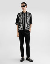 Silk and cotton shirt with bandanna print - | Dolce & Gabbana
