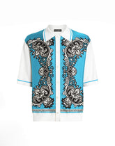 Silk and cotton shirt with bandanna print - | Dolce & Gabbana