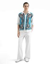 Silk and cotton shirt with bandanna print - | Dolce & Gabbana