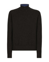 Zip-up cashmere turtle-neck pullover - | Dolce & Gabbana