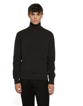 Zip-up cashmere turtle-neck pullover - | Dolce & Gabbana