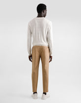 Crewneck silk sweater with allover DG logo embroidery - | Dolce & Gabbana