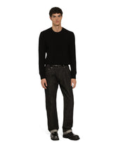 Wool round-neck DG sweater - | Dolce & Gabbana