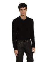 Wool round-neck DG sweater - | Dolce & Gabbana