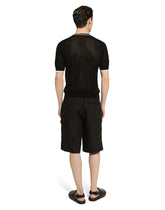 Round-neck cotton sweater with DG logo - | Dolce & Gabbana