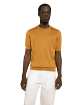 Silk round-neck sweater with DG embroidery - | Dolce & Gabbana