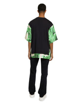 Round-neck silk sweater with banana tree print - | Dolce & Gabbana