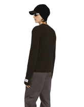 Ribbed wool V-neck sweater - | Dolce & Gabbana