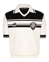Cotton polo-shirt with DG logo patch - | Dolce & Gabbana