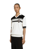 Cotton polo-shirt with DG logo patch - | Dolce & Gabbana