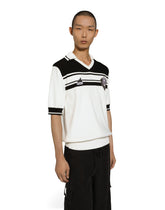 Cotton polo-shirt with DG logo patch - | Dolce & Gabbana