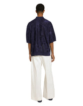 Oversize short-sleeved silk jacquard polo-shirt - | Dolce & Gabbana